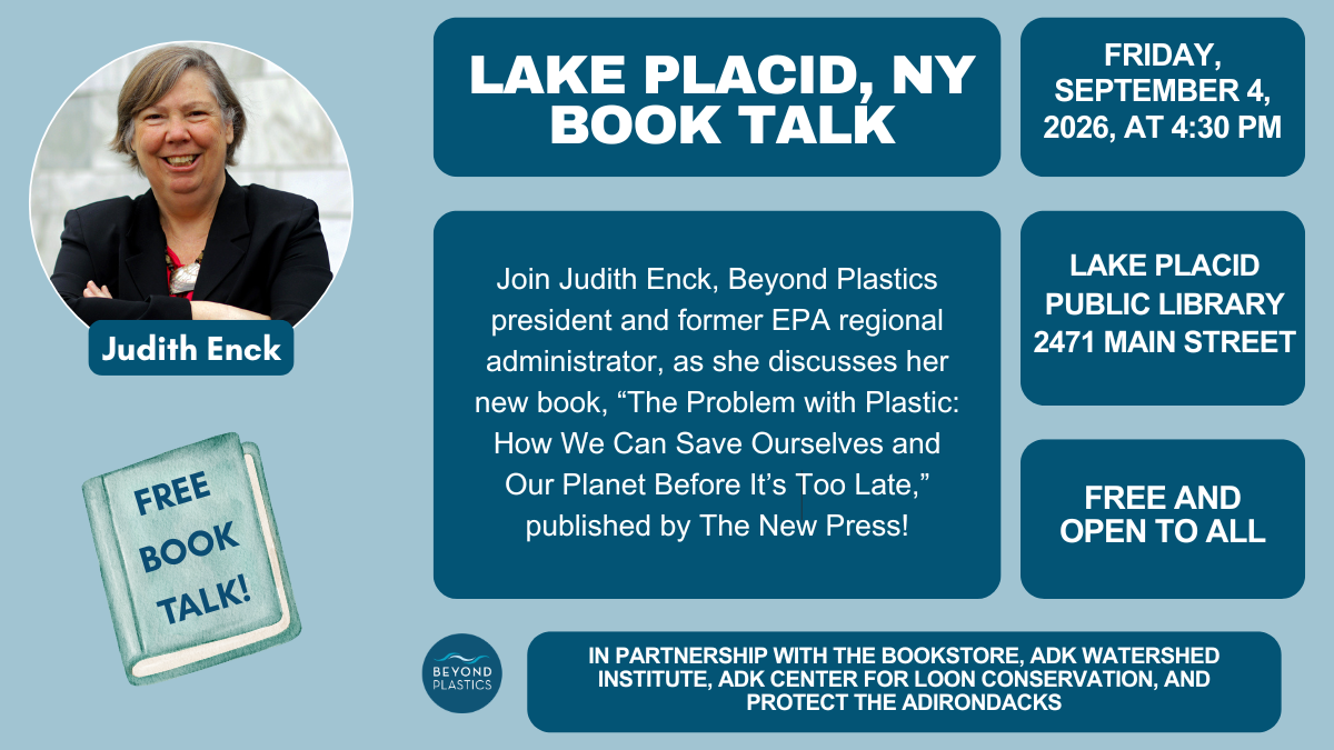 Talk Plastic Pollution with Judith Enck at Lake Placid Public Library