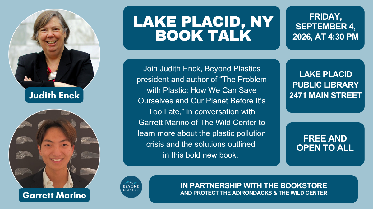Talk Plastic Pollution with Judith Enck at Lake Placid Public Library