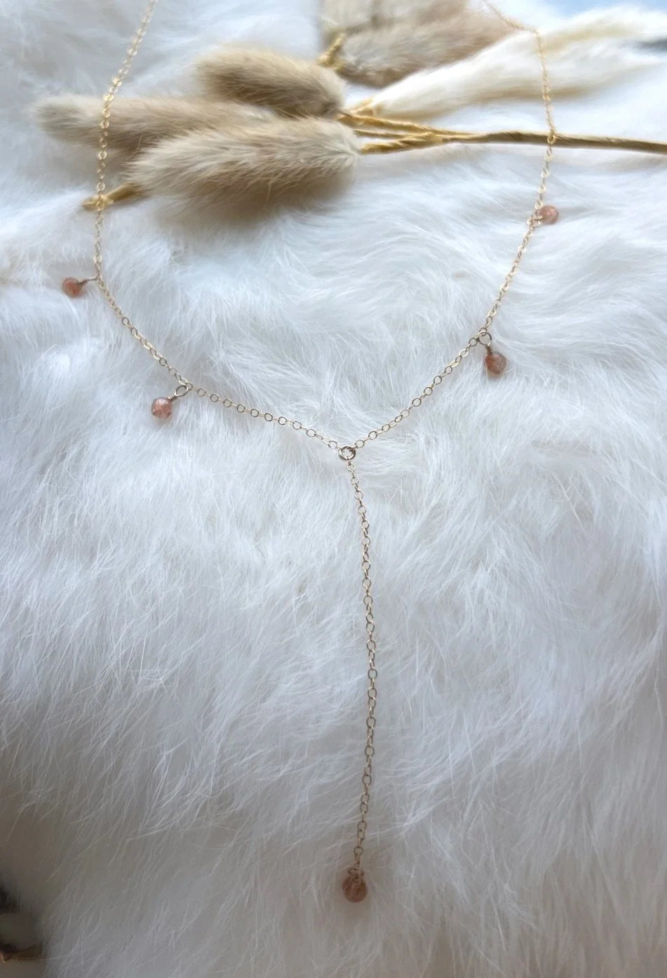 Sunstone Y-Necklace