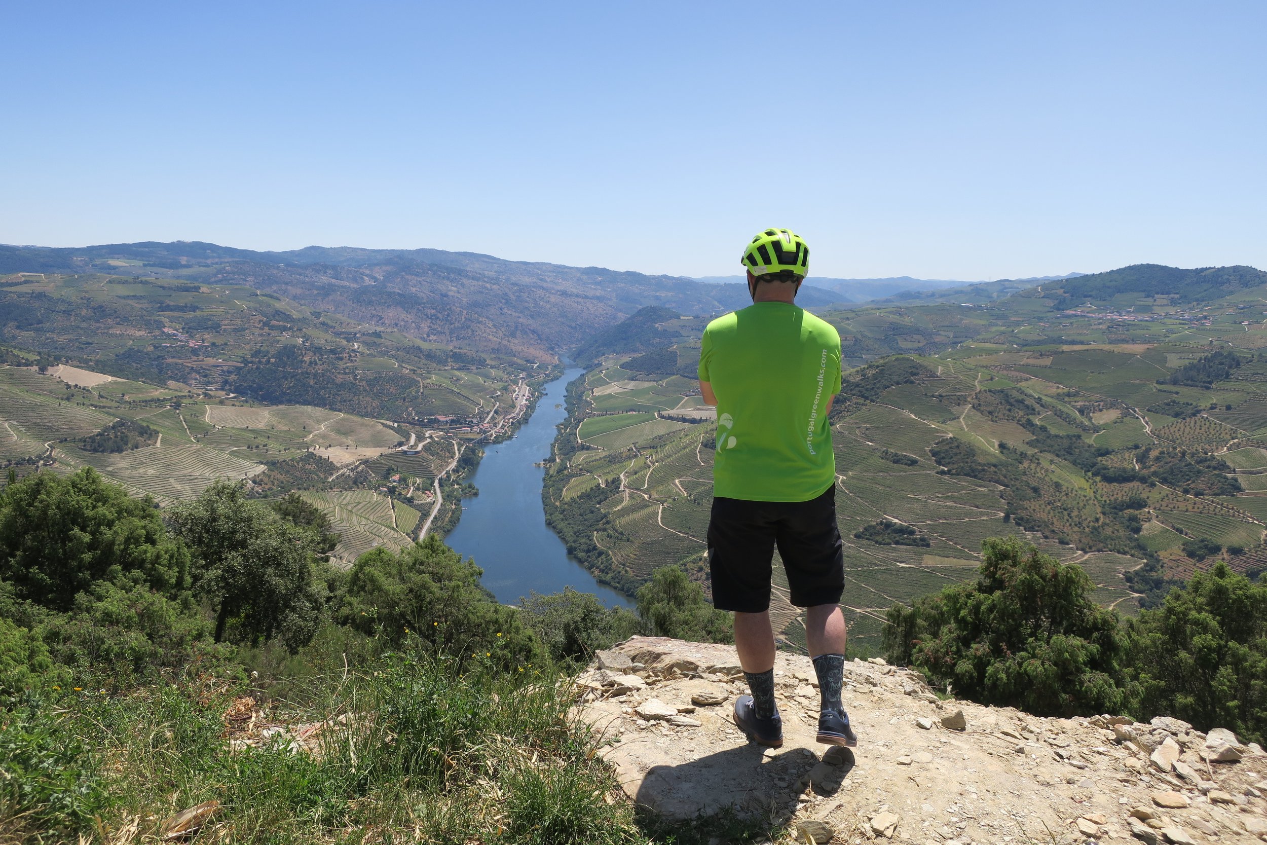 Person looking out over the Douro River in Portugal