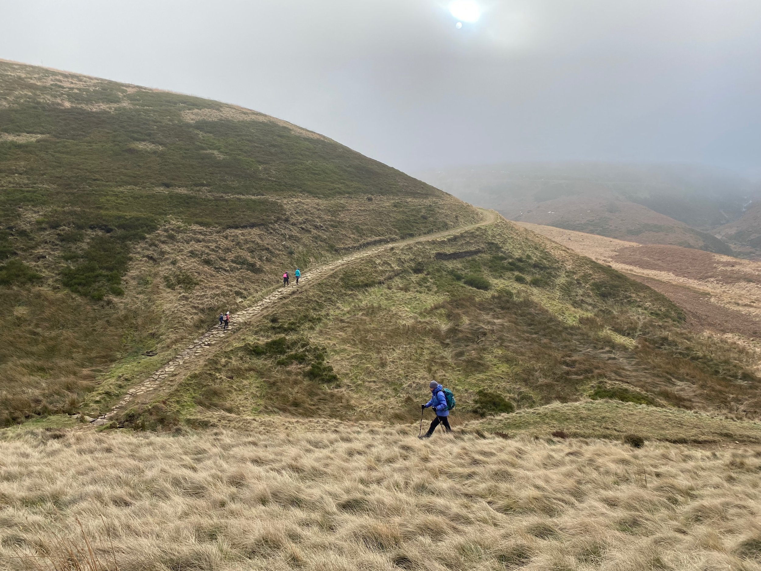 Leyzings Clough, with Pennine Way in background