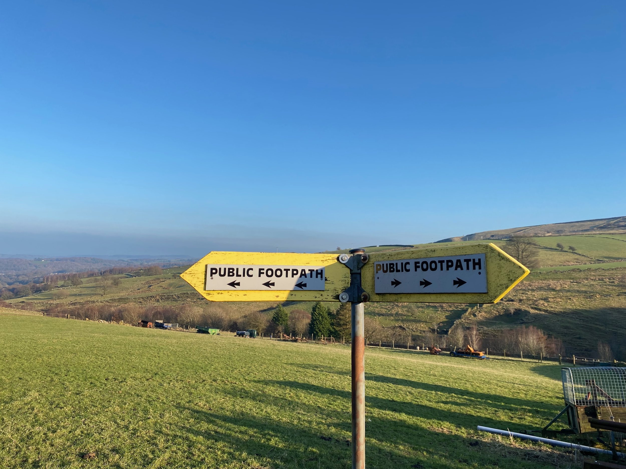 Sign just after Sun Royd farm