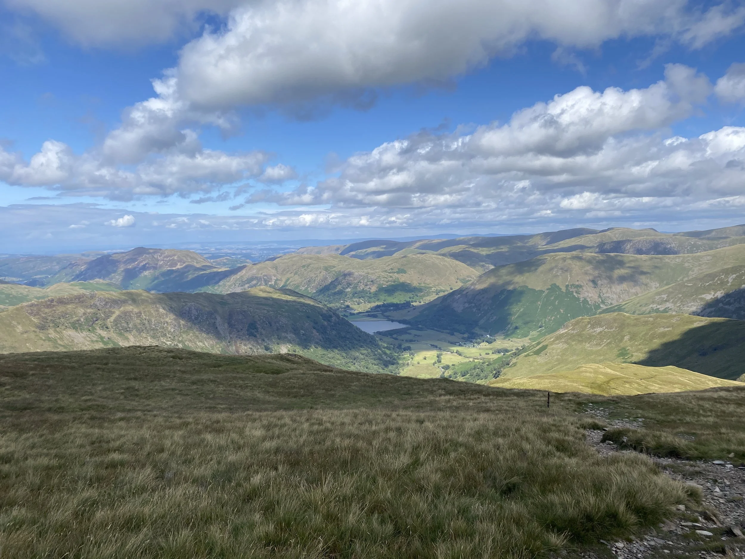 Summit views over the Lake District mountains