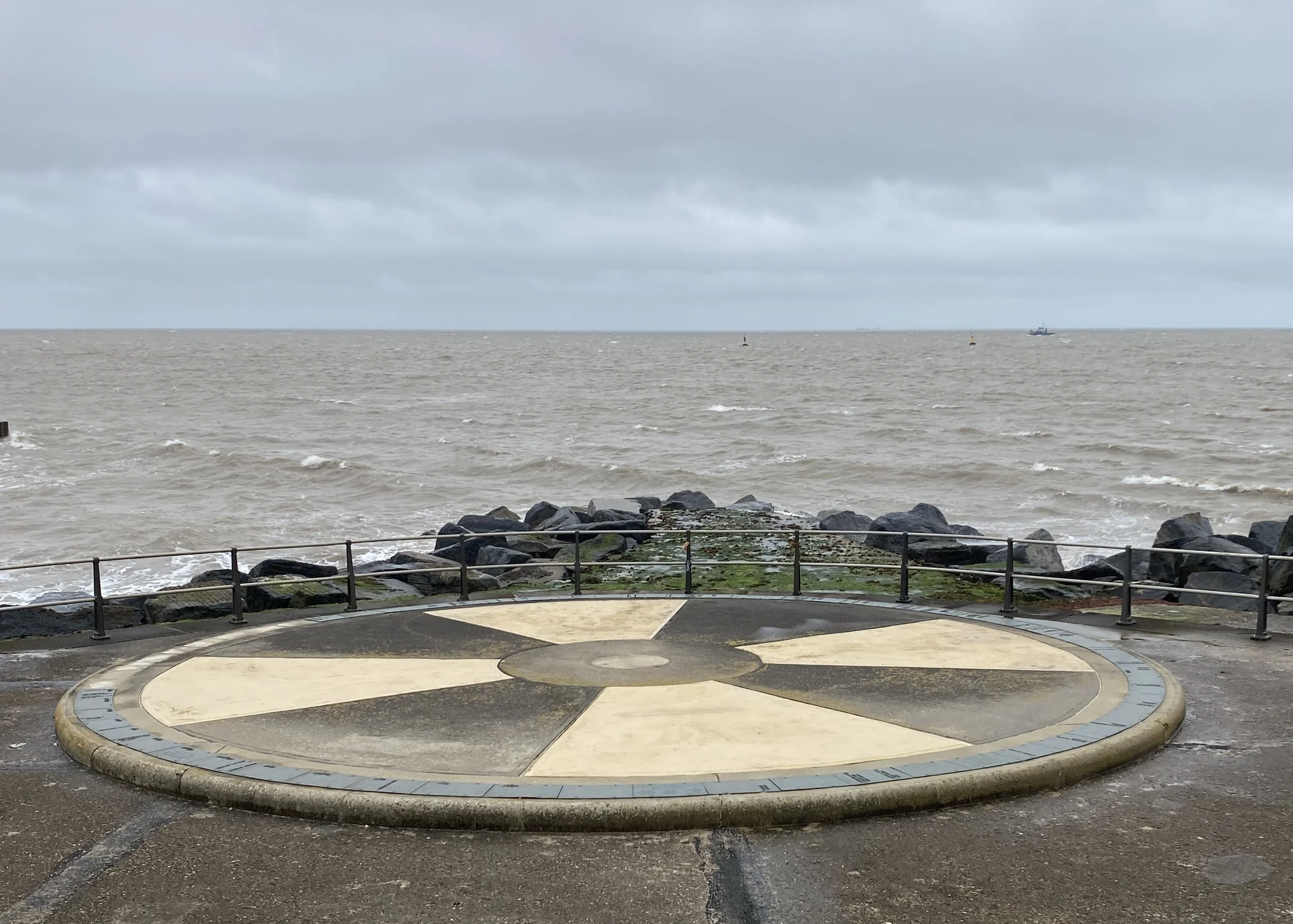 Circle showing distances around the world from the most easterly point in mainland UK
