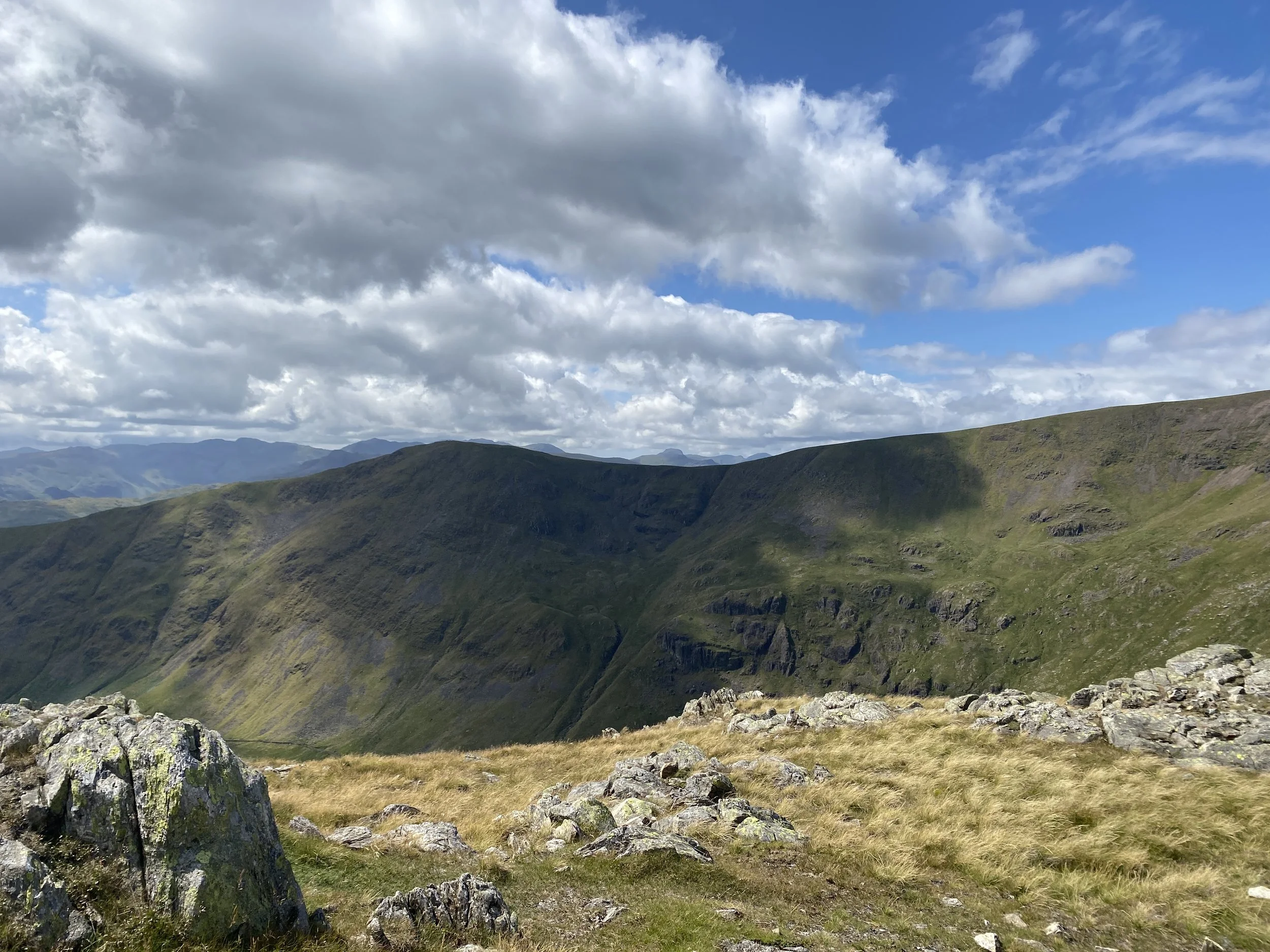 The steep mountain slopes of Rydal Head