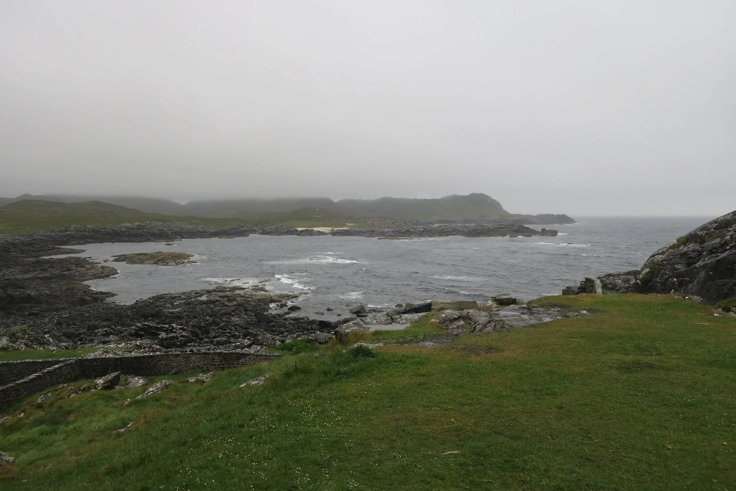 Misty view over the sea from Ardnamurchan Point