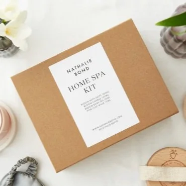 Packaging for Nathalie Bond Home Spa Kit