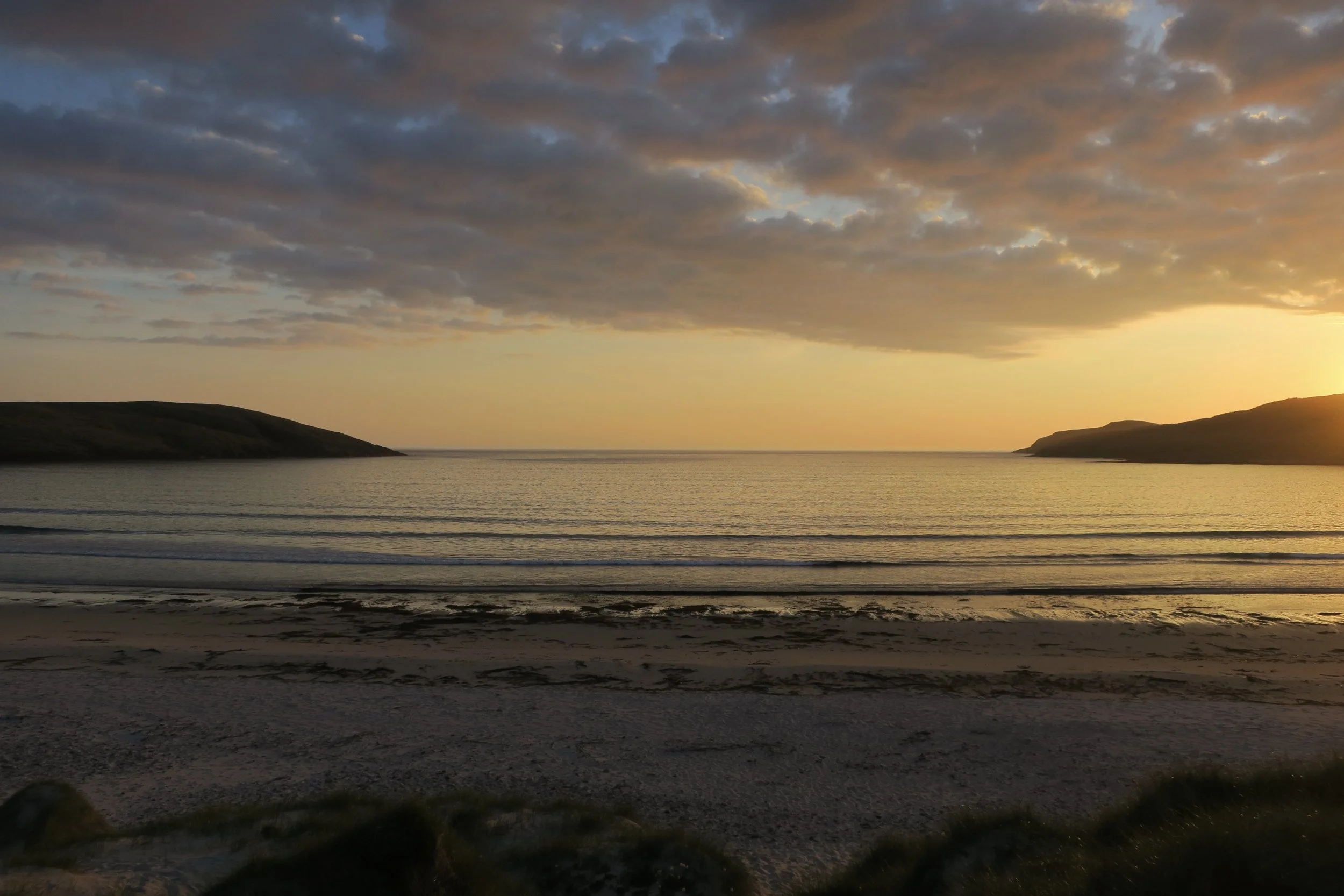 Sunset from the beach, looking out to sea