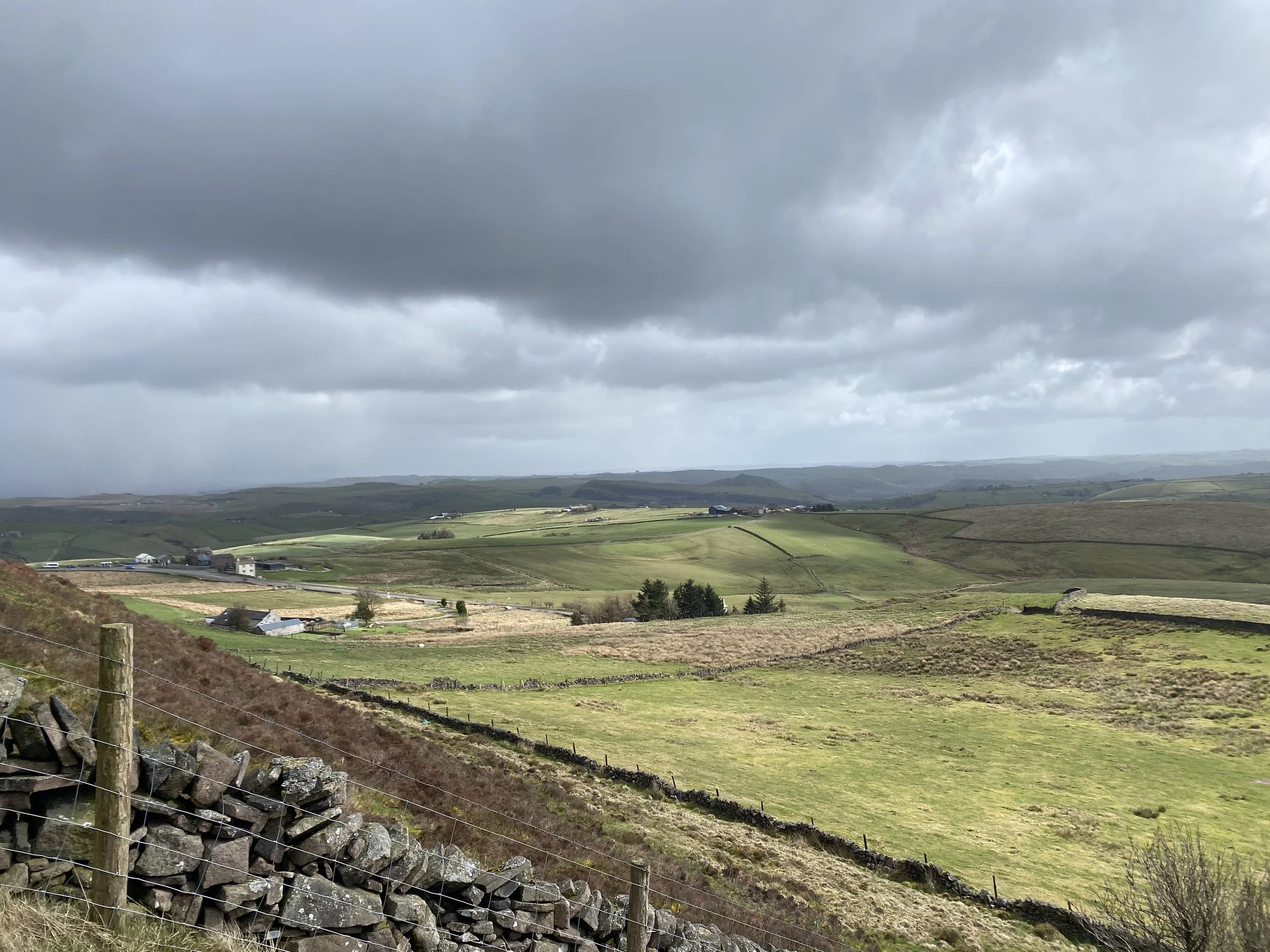 View across Peak District from near Flash
