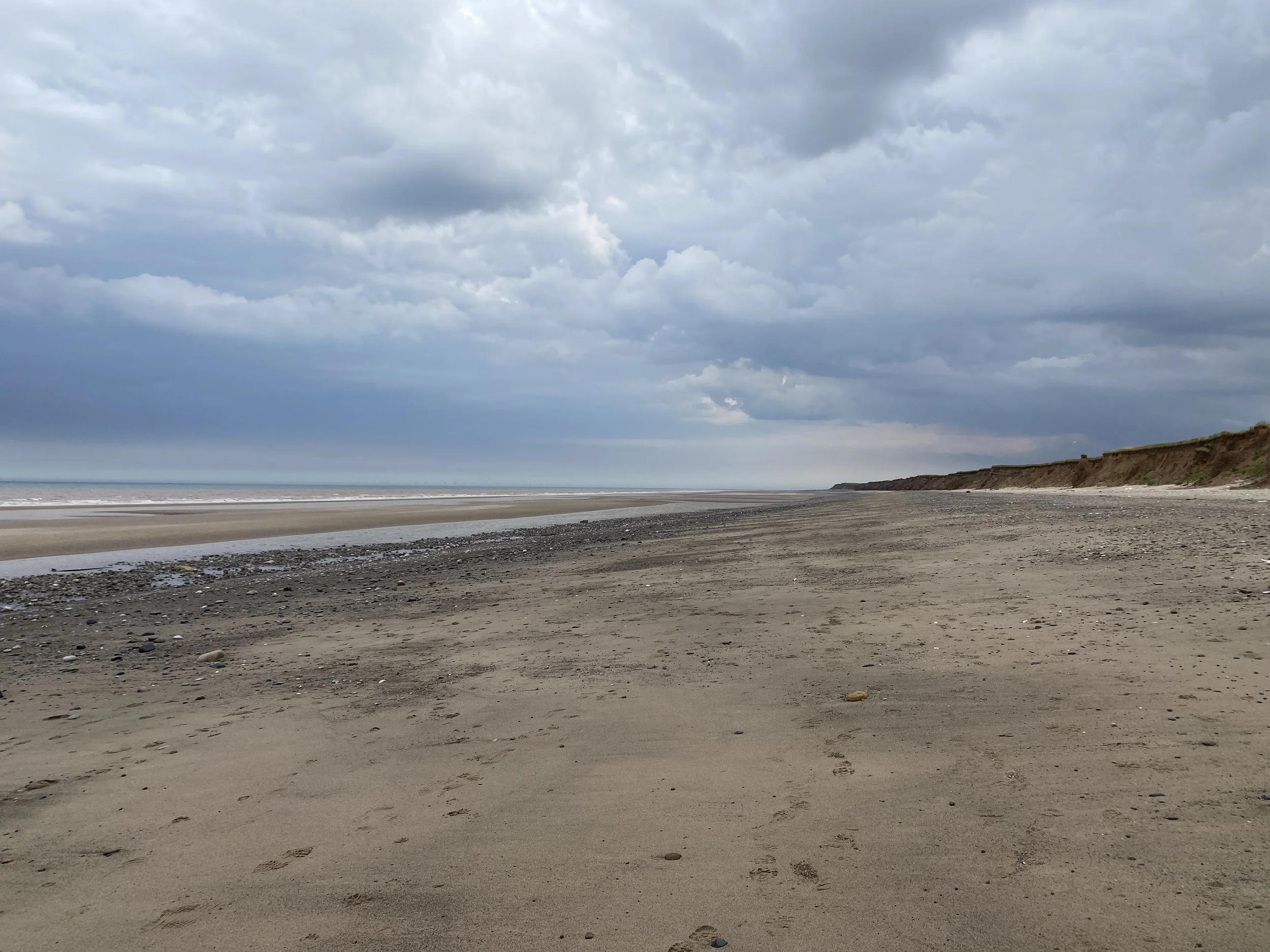 Wide expanse of Tunstall Beach, East Yorkshire