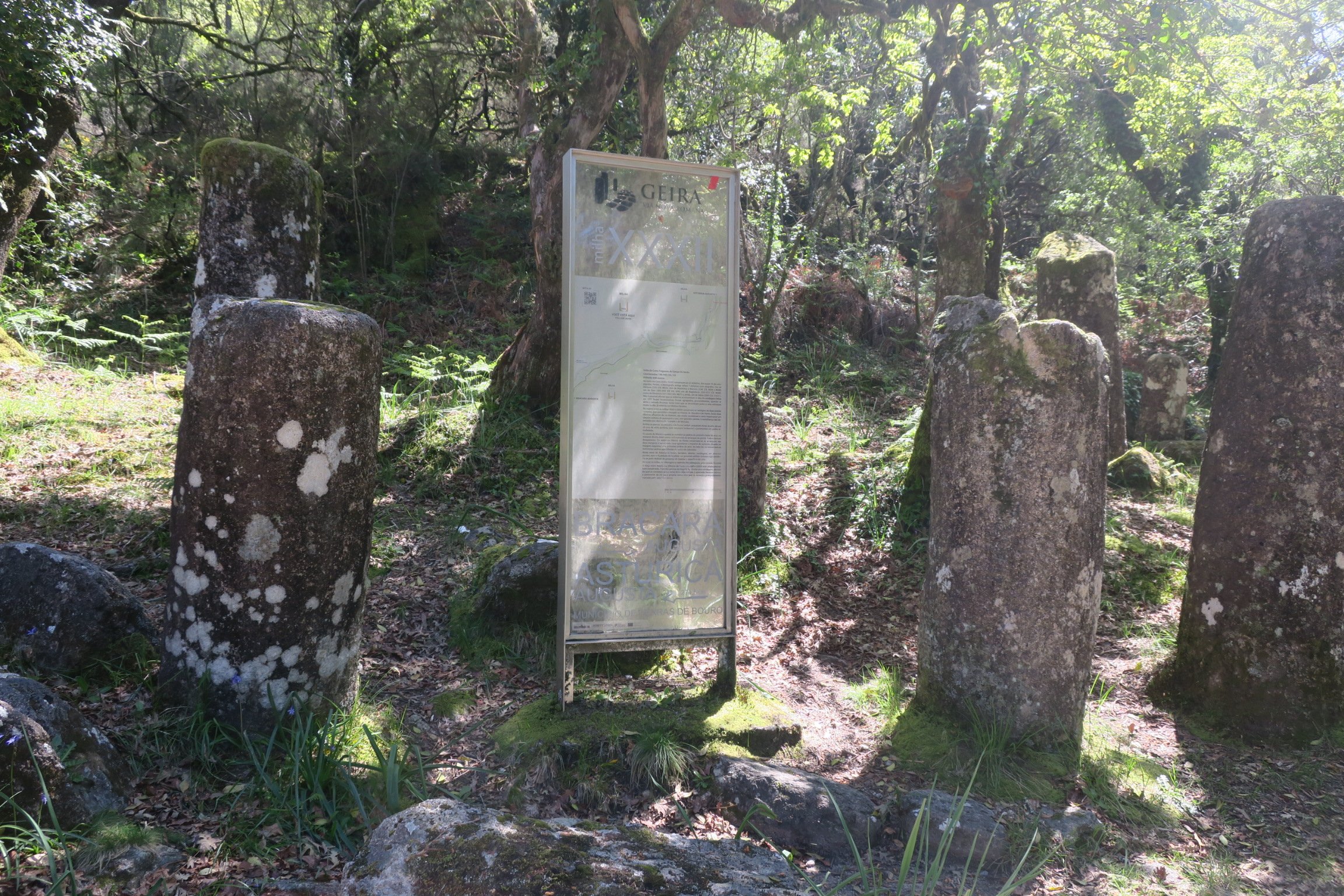 Roman milestone markers on the Geira Roman Road