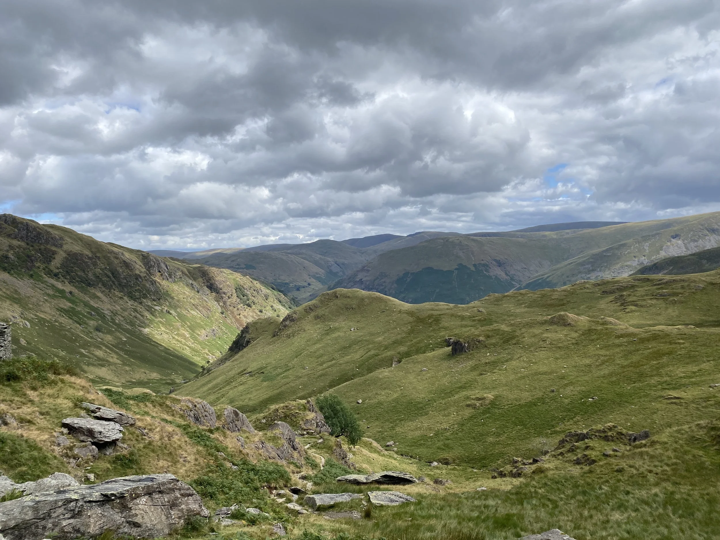 Looking across the Lake District mountains above Brotherswater