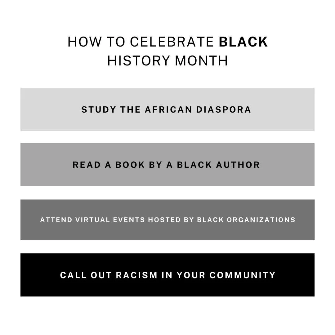 Here are SOME ways to celebrate Black History Month. Understand that these steps are just the beginning, and should be put into action regardless of the month. 

Black history is American history, but the Month of 
Black History provides an opportuni