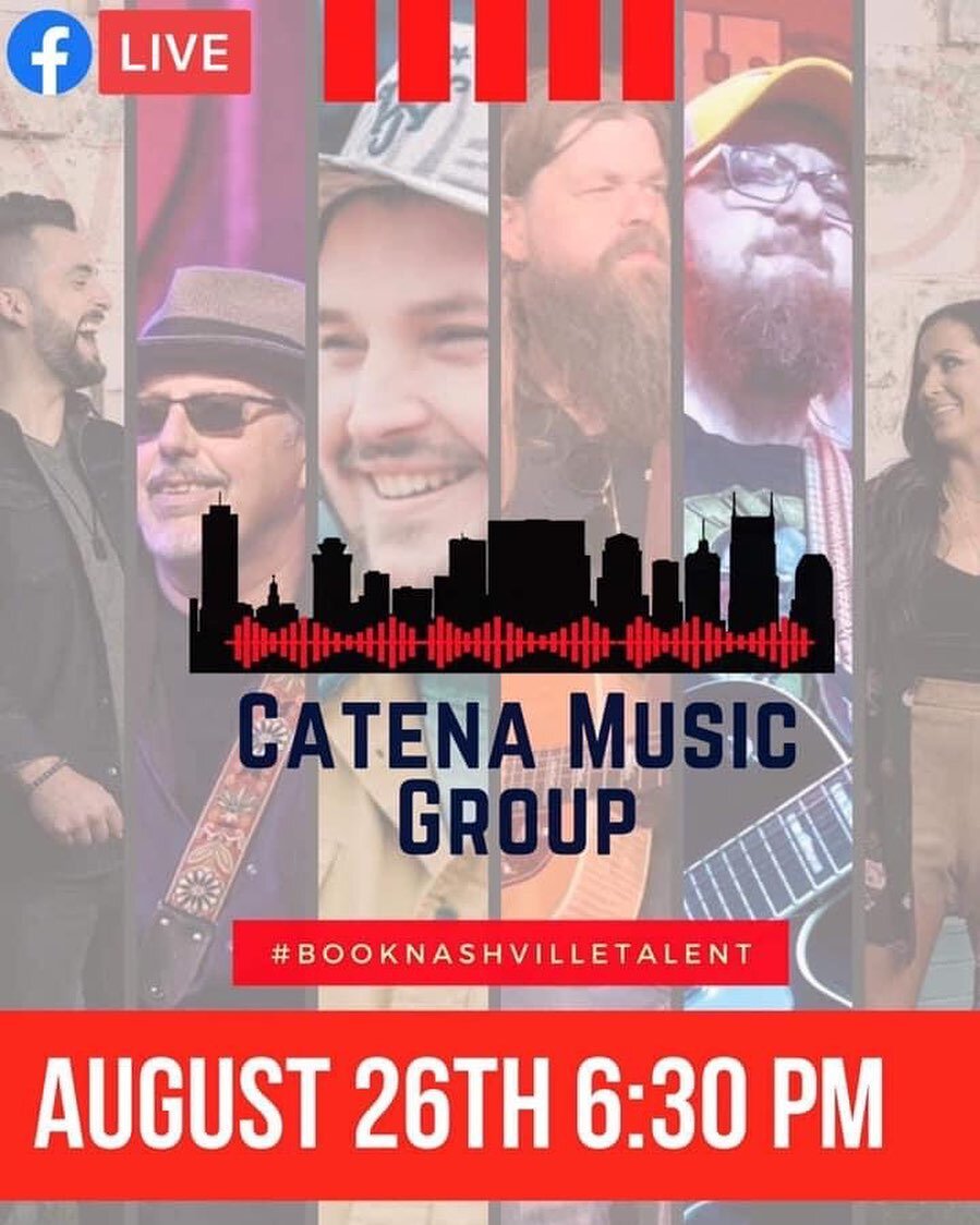 TONIGHT at 630PM on Catena Music Group&rsquo;s @facebook !! Come hang out with us + this awesome line up of friends 👏🏼🥃
.
.
.
.
#henley #wearehenley #live #facebook #streaming #catenamusicgroup