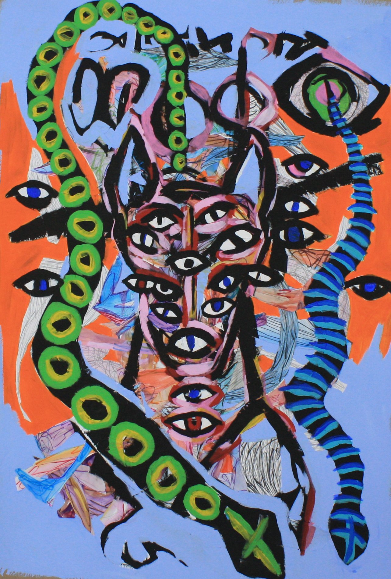 Original Angel 36x51" acrylic on mixed media
