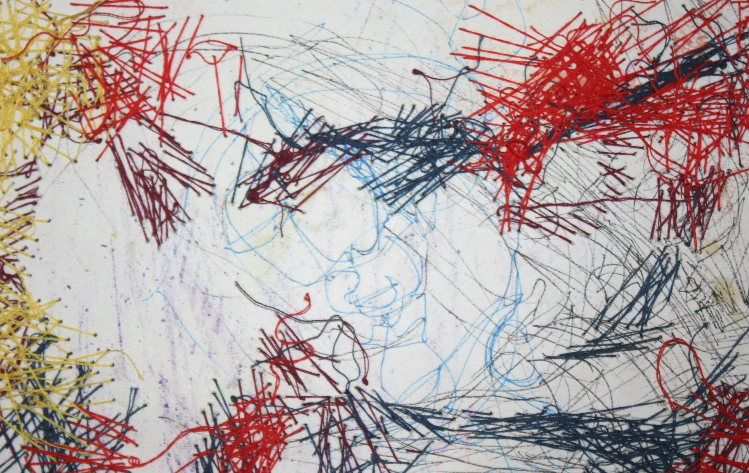 Sewn Abstract Drawing