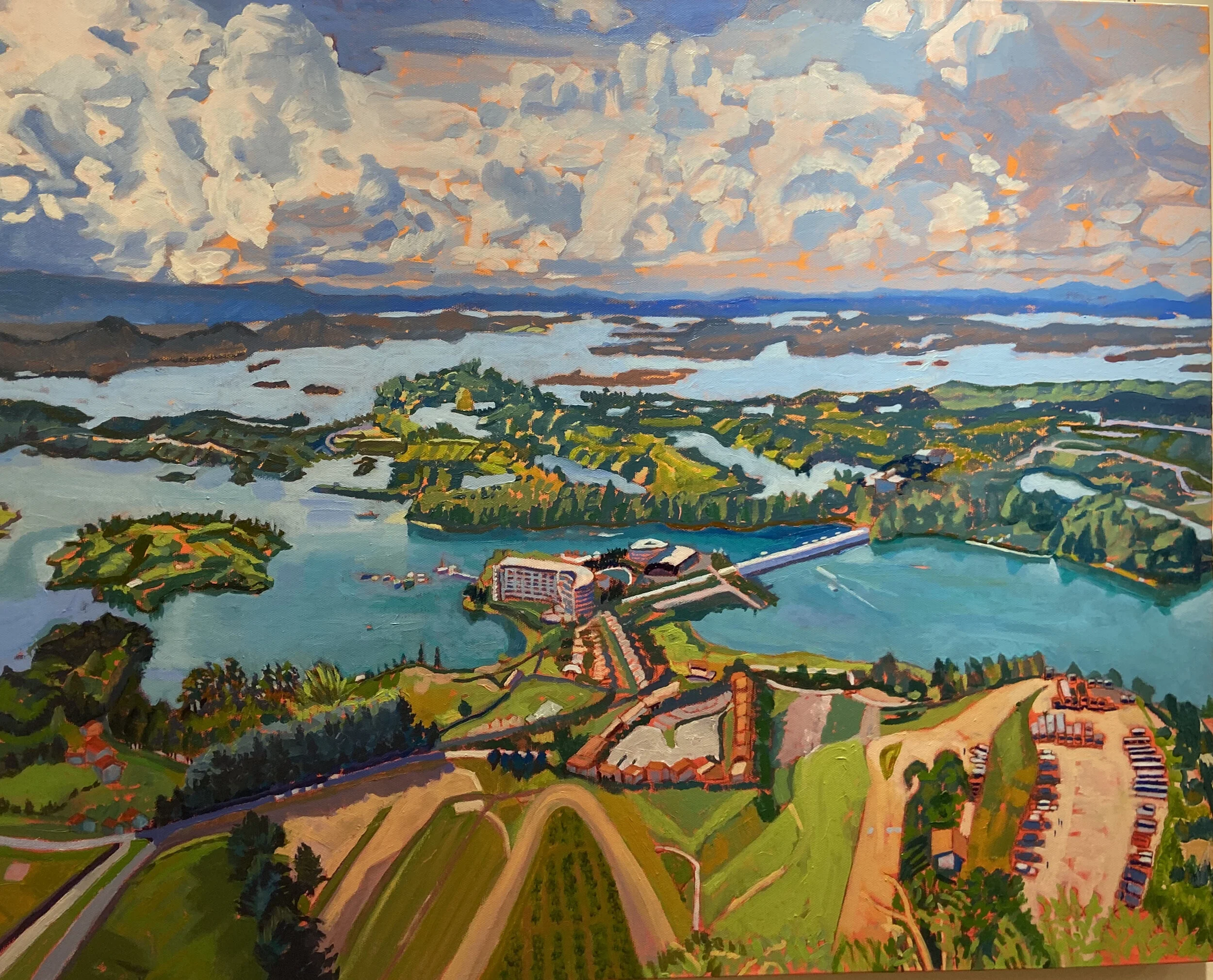 ATOP EL PEÑÓN DE GUATAPÉ (COLOMBIA)
Oil & Acrylic Paint
--" x --"
$900
