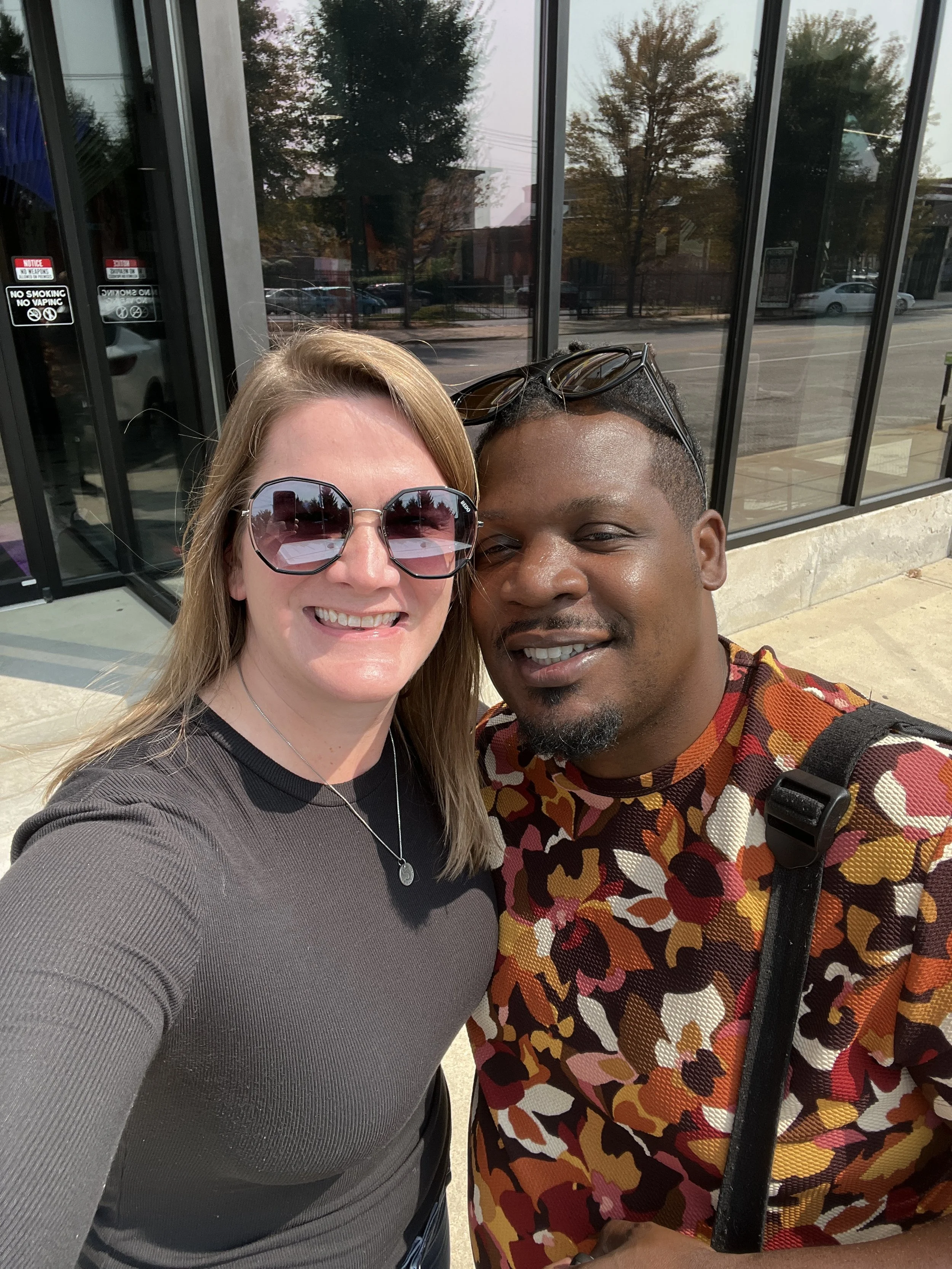 BHoops with artist in residence at Keyon Harrold at MATI.JPG