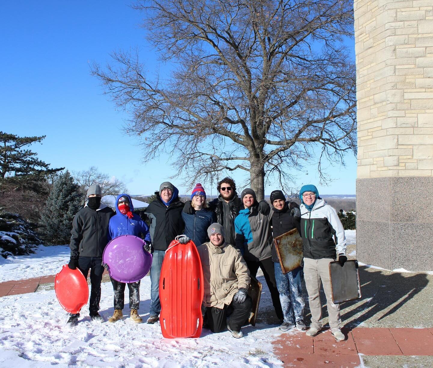 Sledding beats class any day 💯