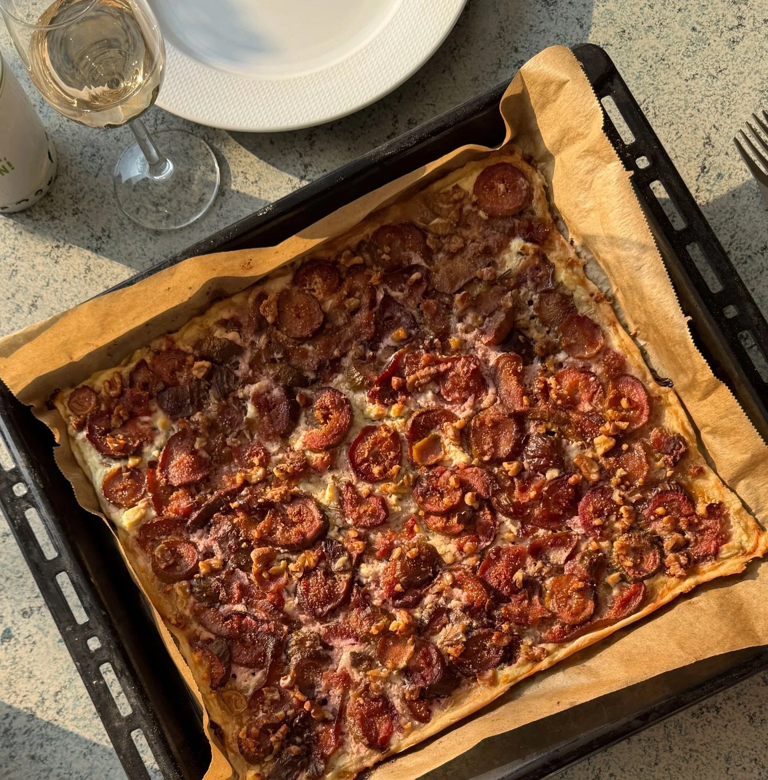 Healthy Fig Flammkuchen