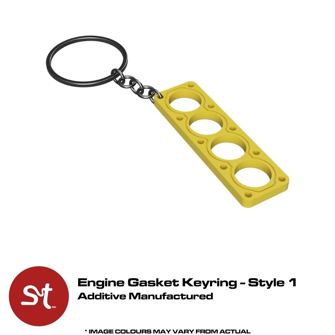 Engine Gasket Keyring - Style 1 - Branded_1 - Yellow.jpg