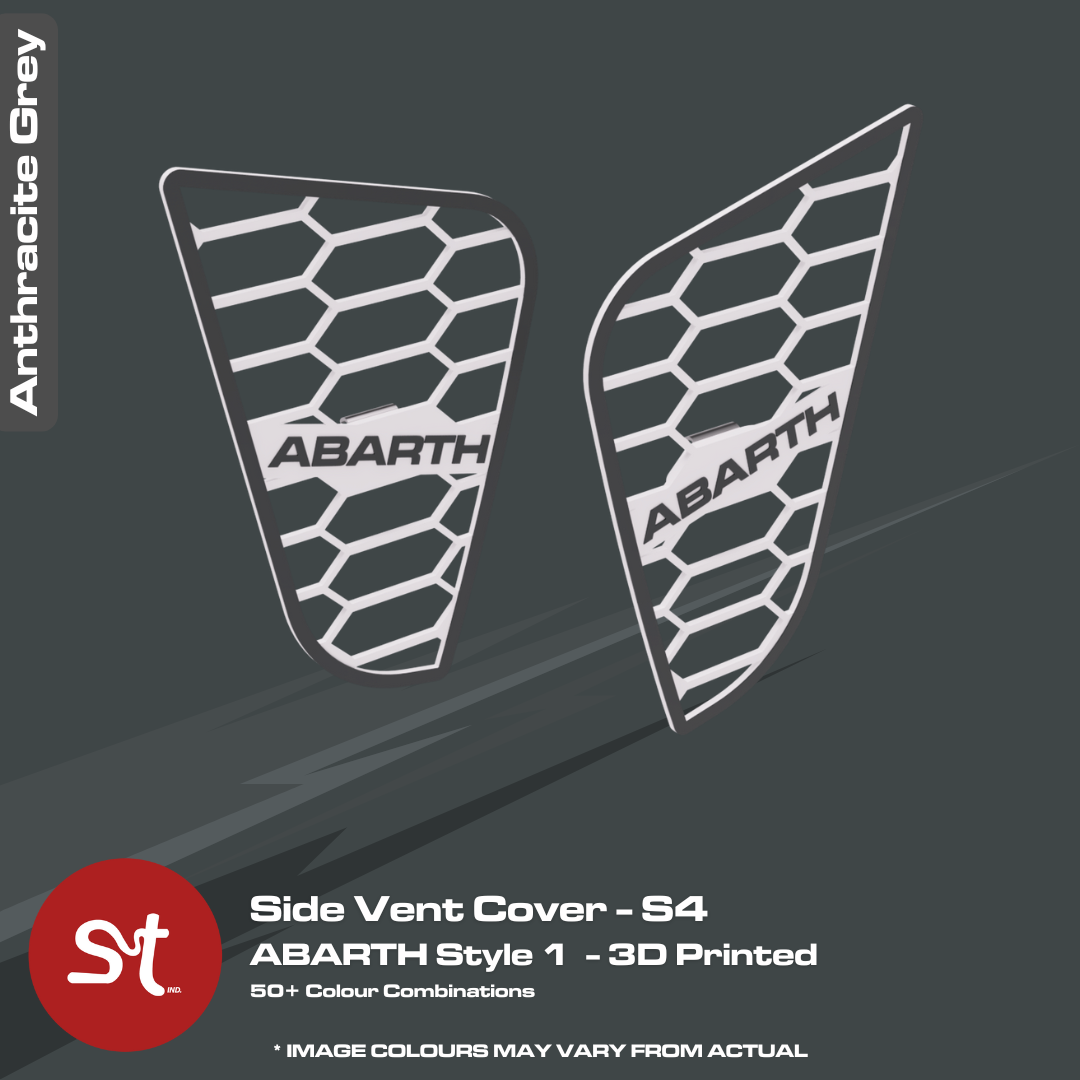 Side Vent Cover - S4 - ABARTH Style 1 - Anthracite Grey-White - 1.png