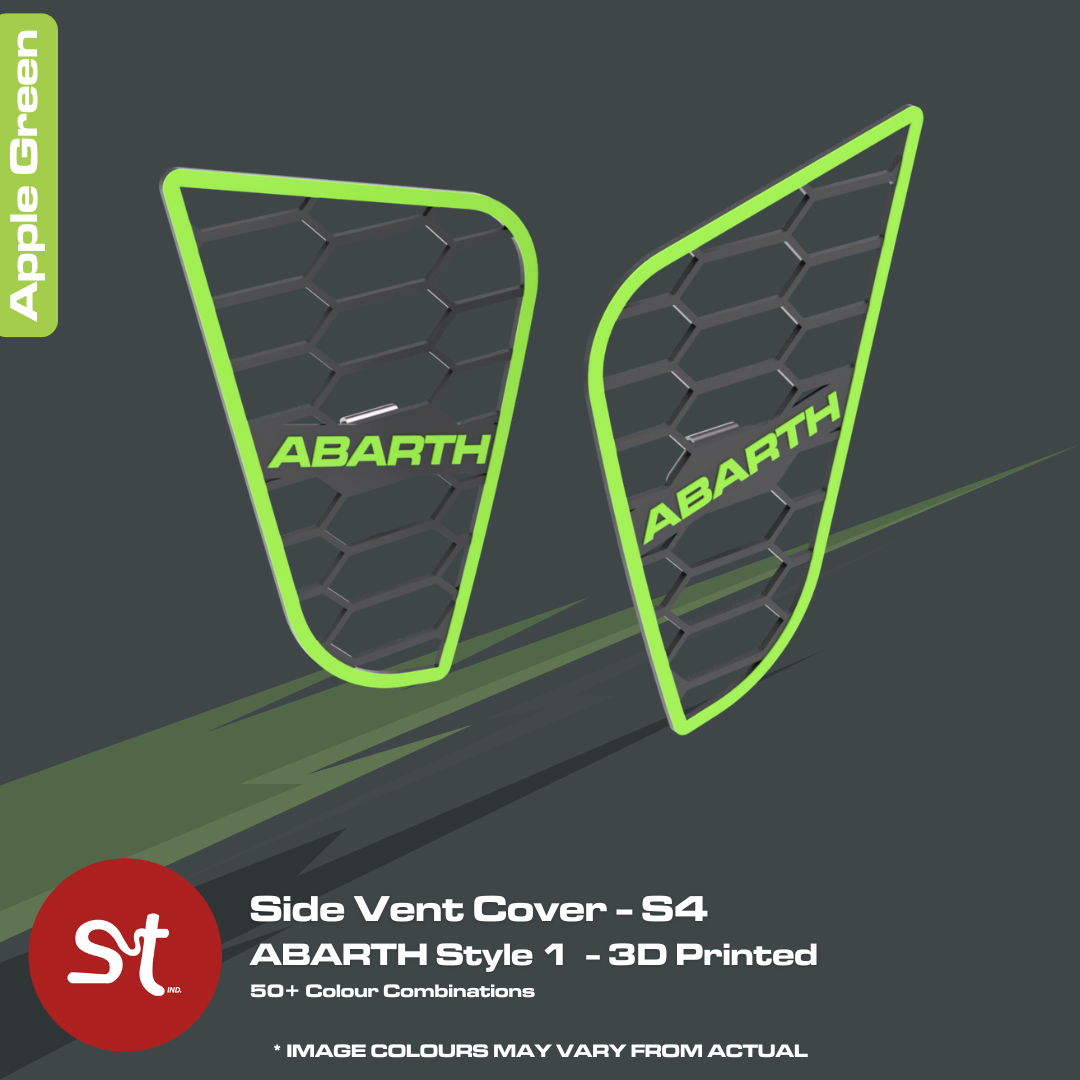 Side Vent Cover - S4 - ABARTH Style 1 - Apple Green-Anthracite Grey- 1.png
