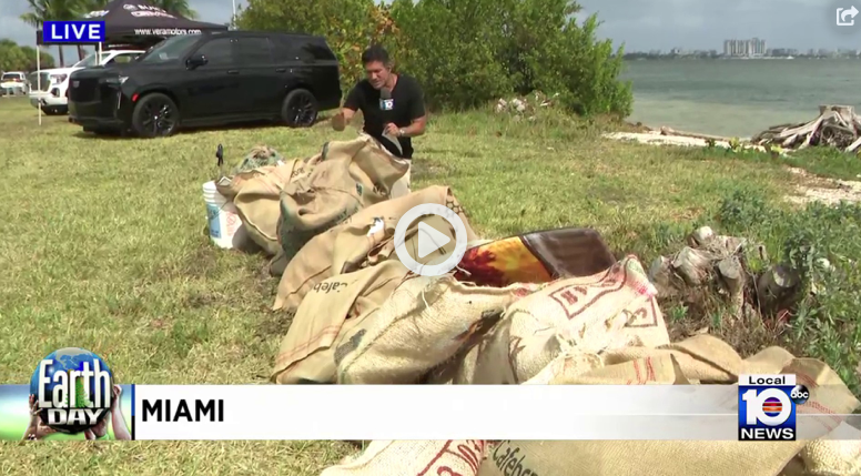 Happy Earth Day: Volunteers pick up trash from Biscayne Bay shoreline and Leave No Trash