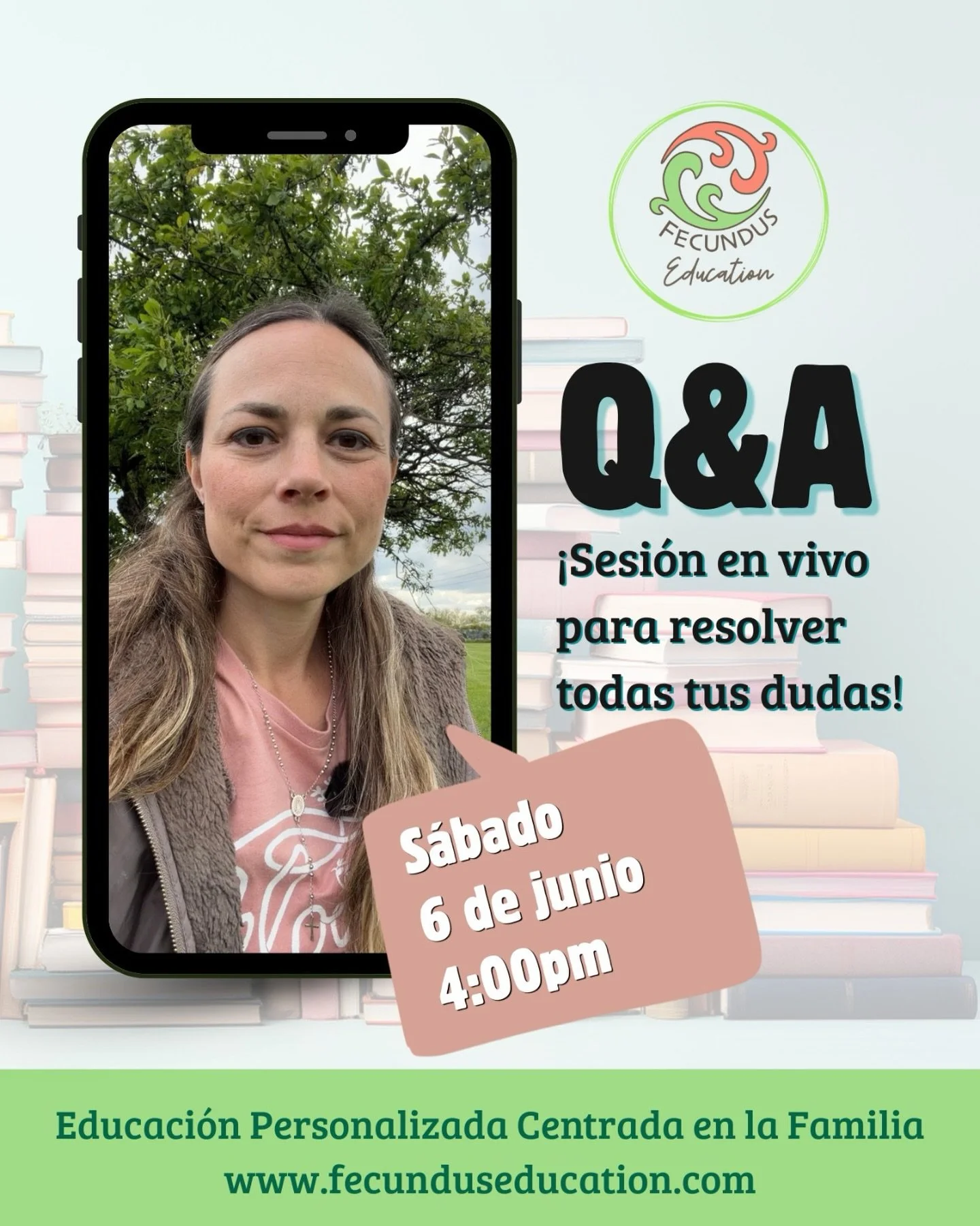 Reuni&oacute;n exclusiva para que resuelvas todas tus dudas sobre el Homeschool con Fecundus Education. 🔗 Link en la bio o por DM.

Podr&aacute;s conocer de voz de la fundadora:
✅ Cu&aacute;ntas horas toma el homeschool
✅ C&oacute;mo se cubre el asp