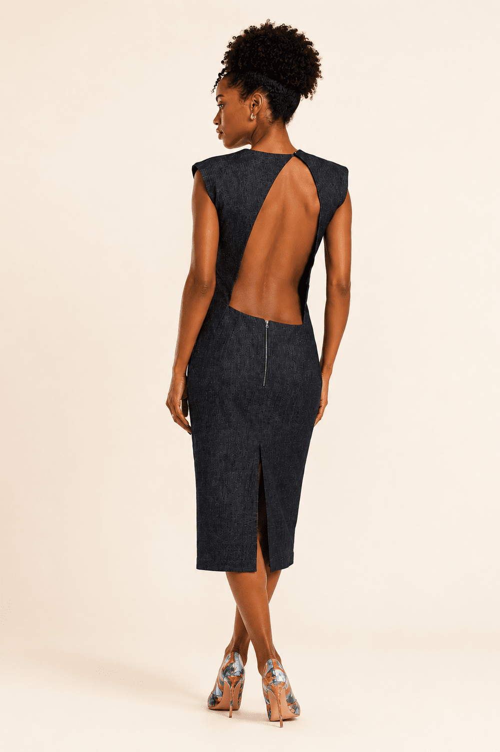 open back denim dress Jendue Women's Sosa Maxi - Stylish Cutout Jean Dress A stunning dress perfect for festivals Capri Open Back Denim Dress