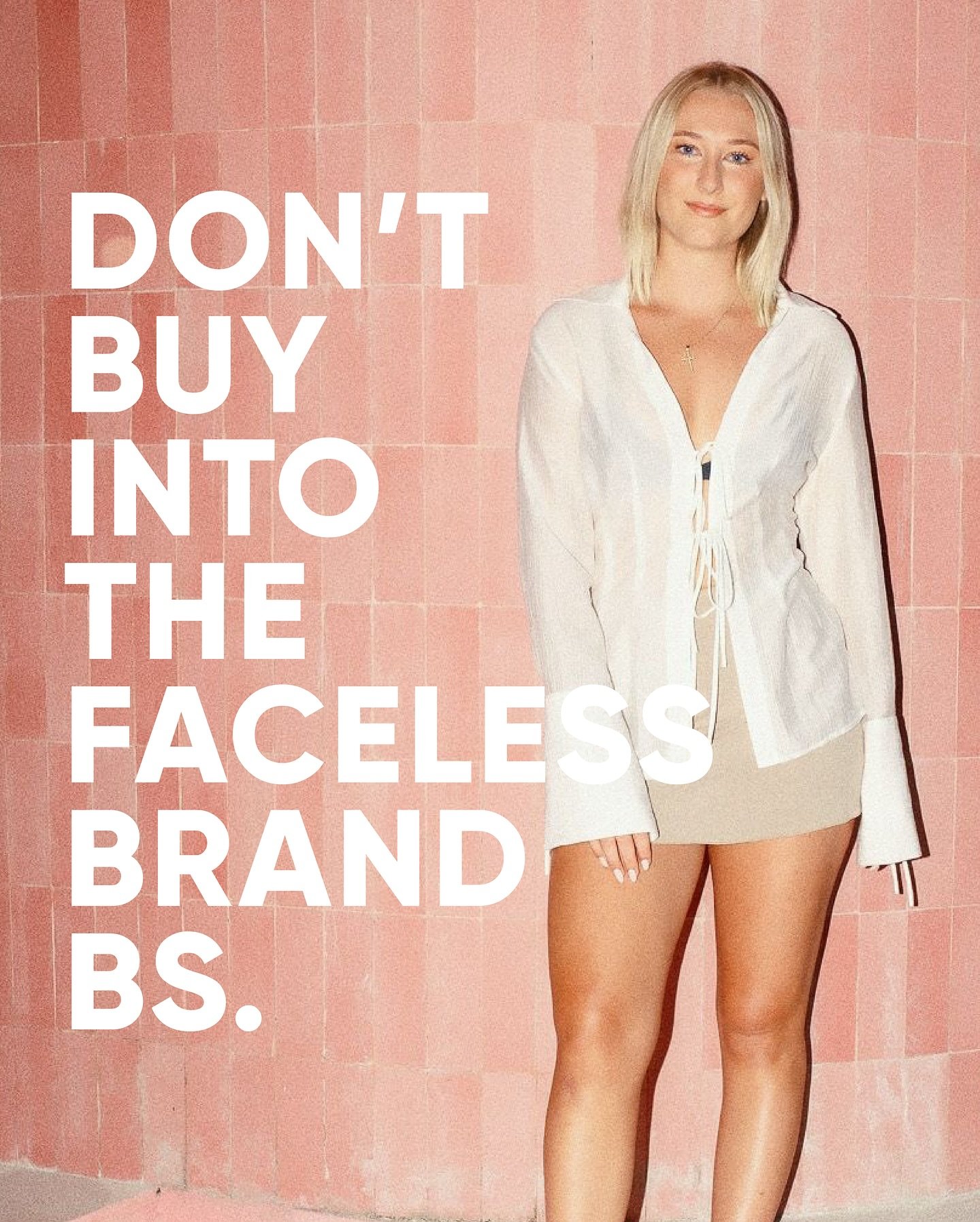 Faceless brands are forgettable. Let&rsquo;s not do that.

In 2025, people crave connection - not just aesthetics. 

So if you&rsquo;re building a brand and hiding behind the visuals, you&rsquo;re missing the most magnetic part: you. 

Your face, you