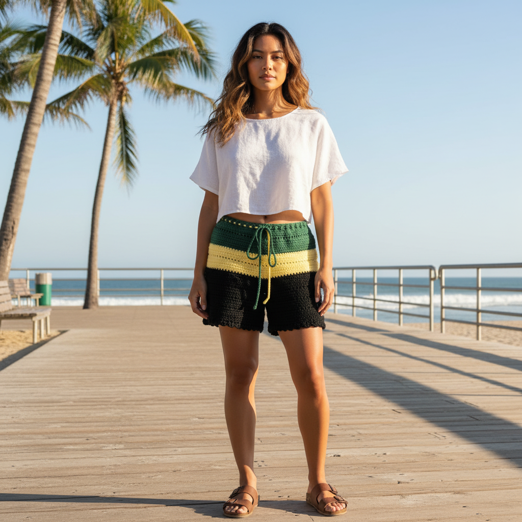 Crochet  Beach Shorts