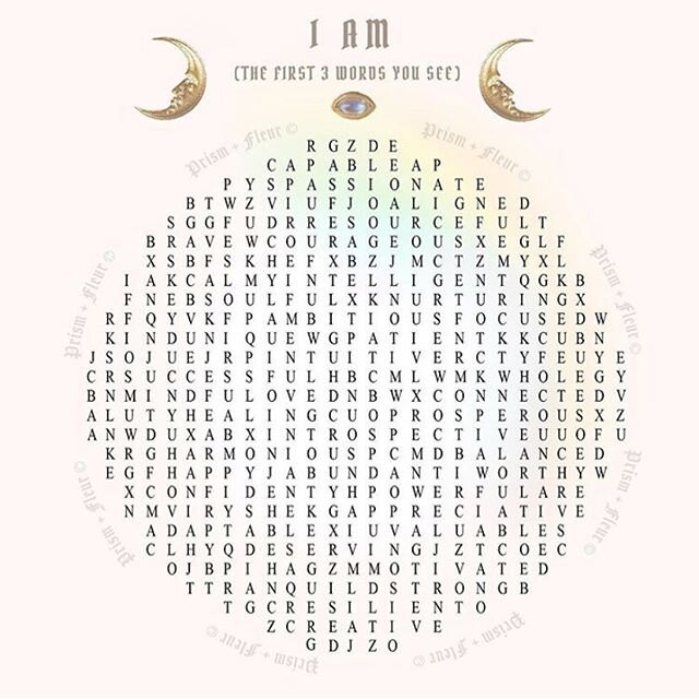 &ldquo;I am&rdquo; (the first three words you see) 
Passionate - Successful - Confident 
Comment below the first 3 words you see ✨✨