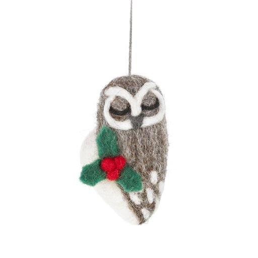 Felt Christmas Owl Decoration