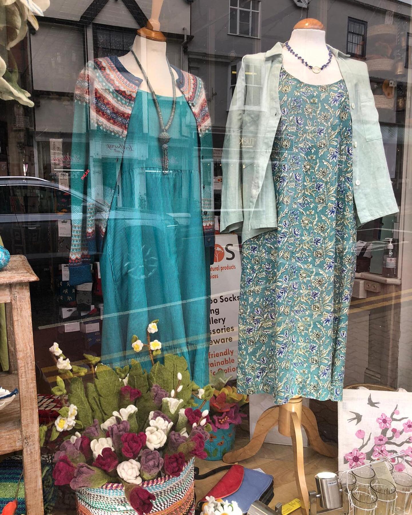 Window looking good - Eribe, Bibico and Nomads clothing. Super sustainable brands - we love them #eribeknitwear #nomadsclothing #bibico #sustainable #organiccotton #merinowool #whomadeyourclothes #loveledbury #ethosledbury #herefordshire #summercloth