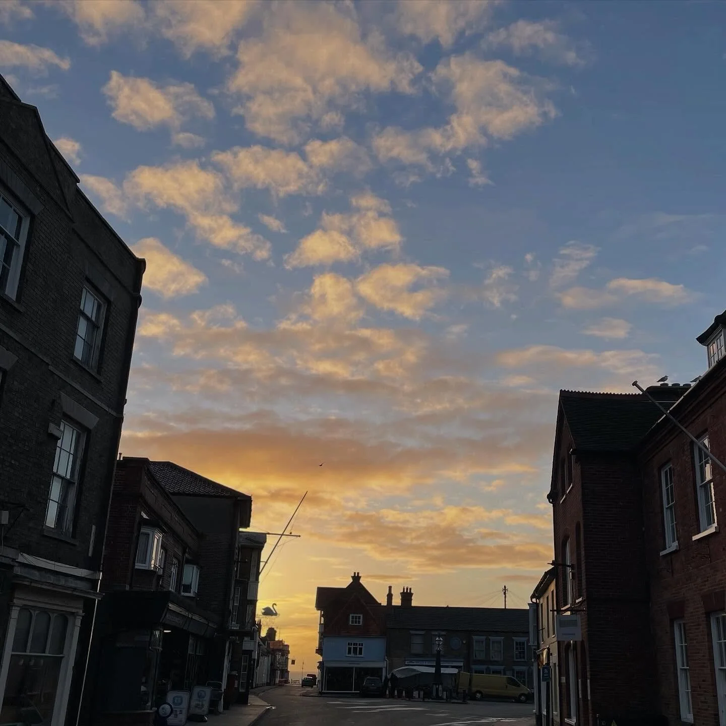 A glorious sunrise on this breezy Monday morning