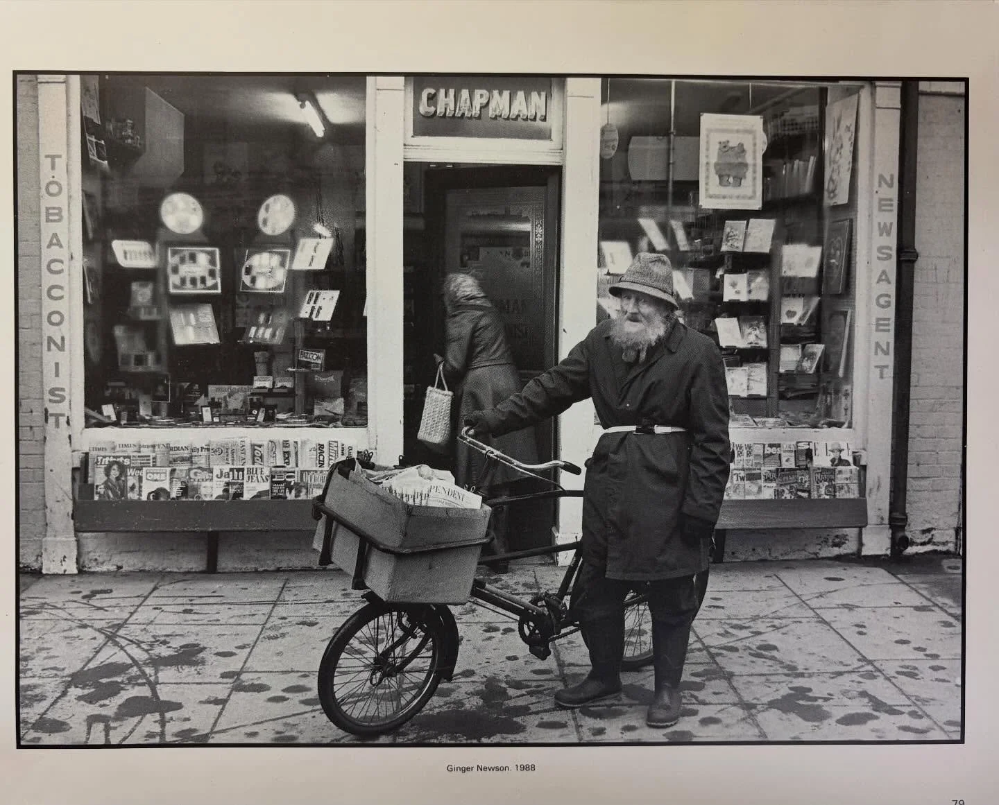 January is a good time for a good sort out. During one of those sort outs, I unearthed this photo from 1988, quite a bit before our time at Chapmans. Many of you will know it is Ginger Newsom off to deliver papers on his bike. I love the detail of th