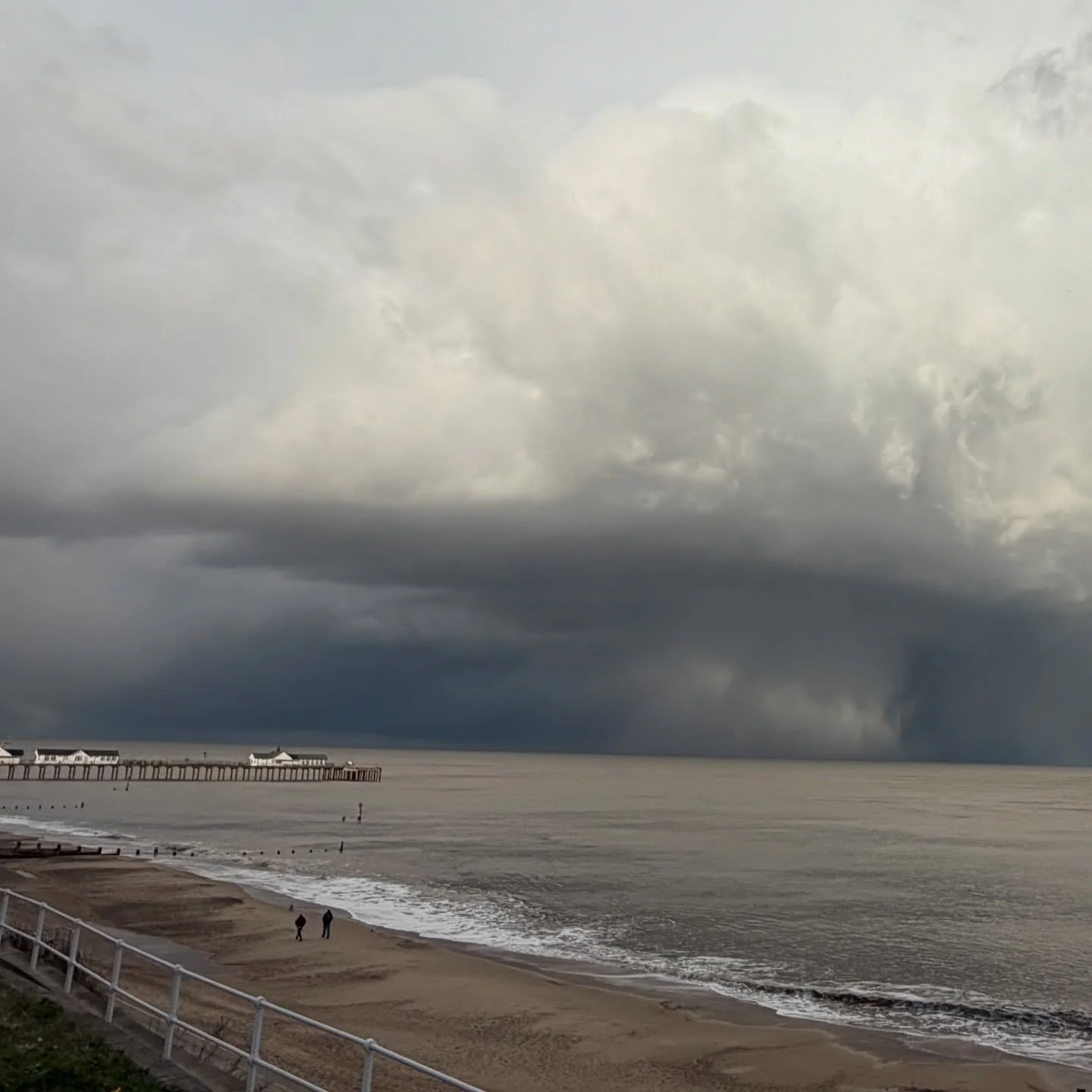 Southwold looming very dramatic tonight. Luckily it looks like it missed us #storm