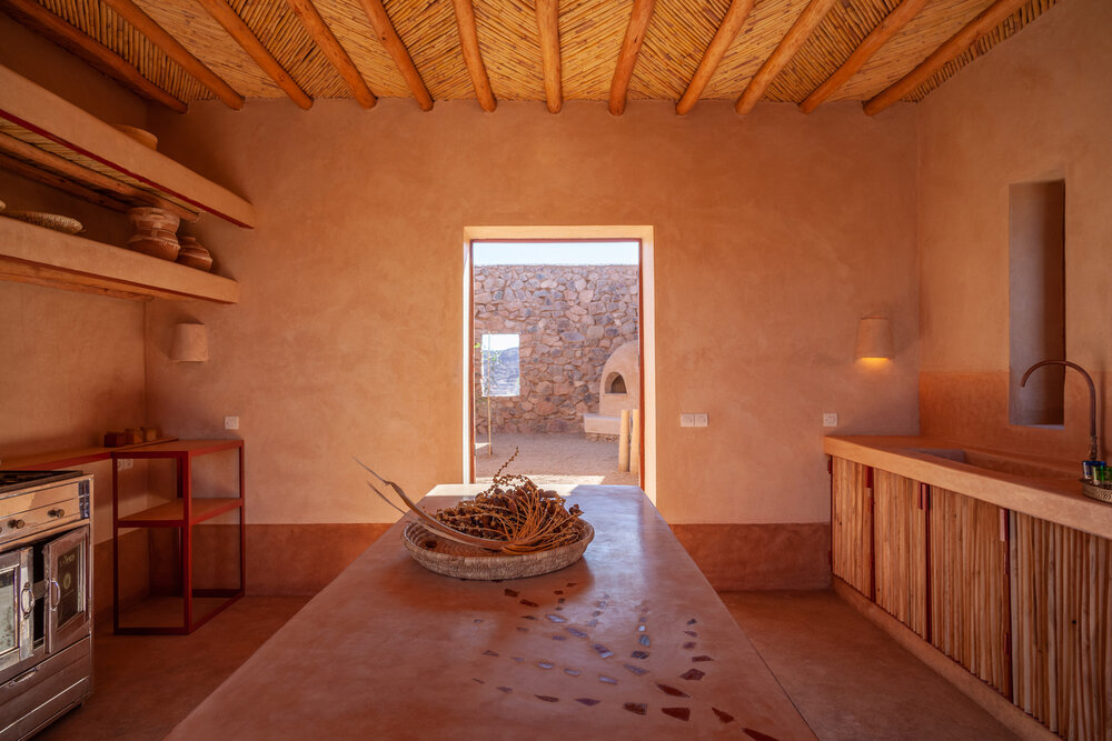 Adobe and stone Women's House in Morocco