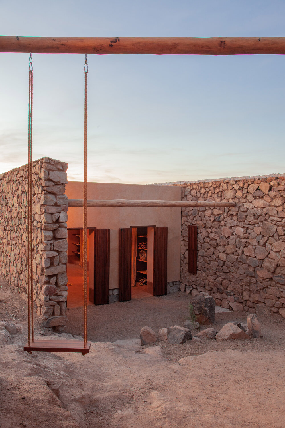 Adobe and stone Women's House in Morocco