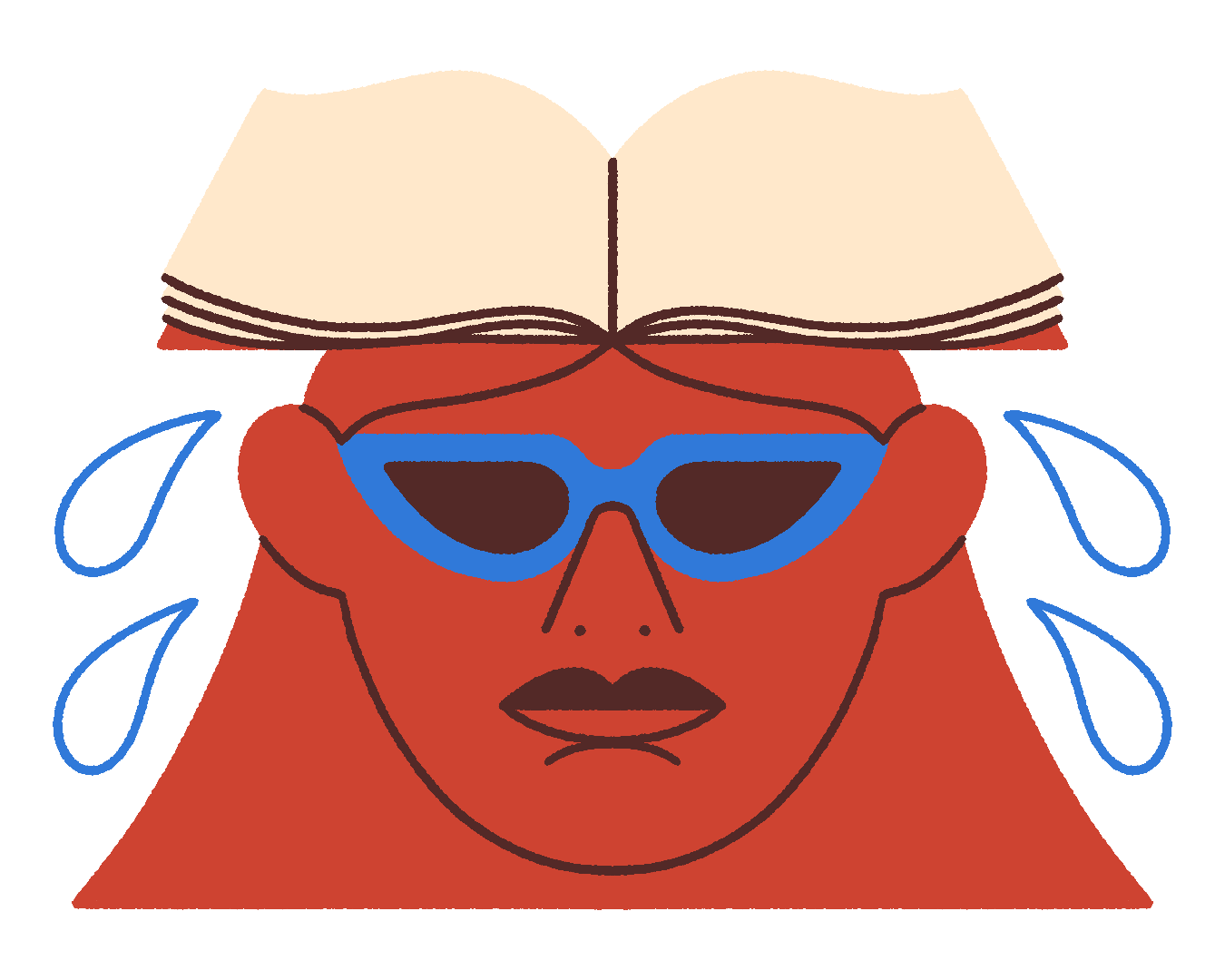 Reading while sunbathing makes you well red