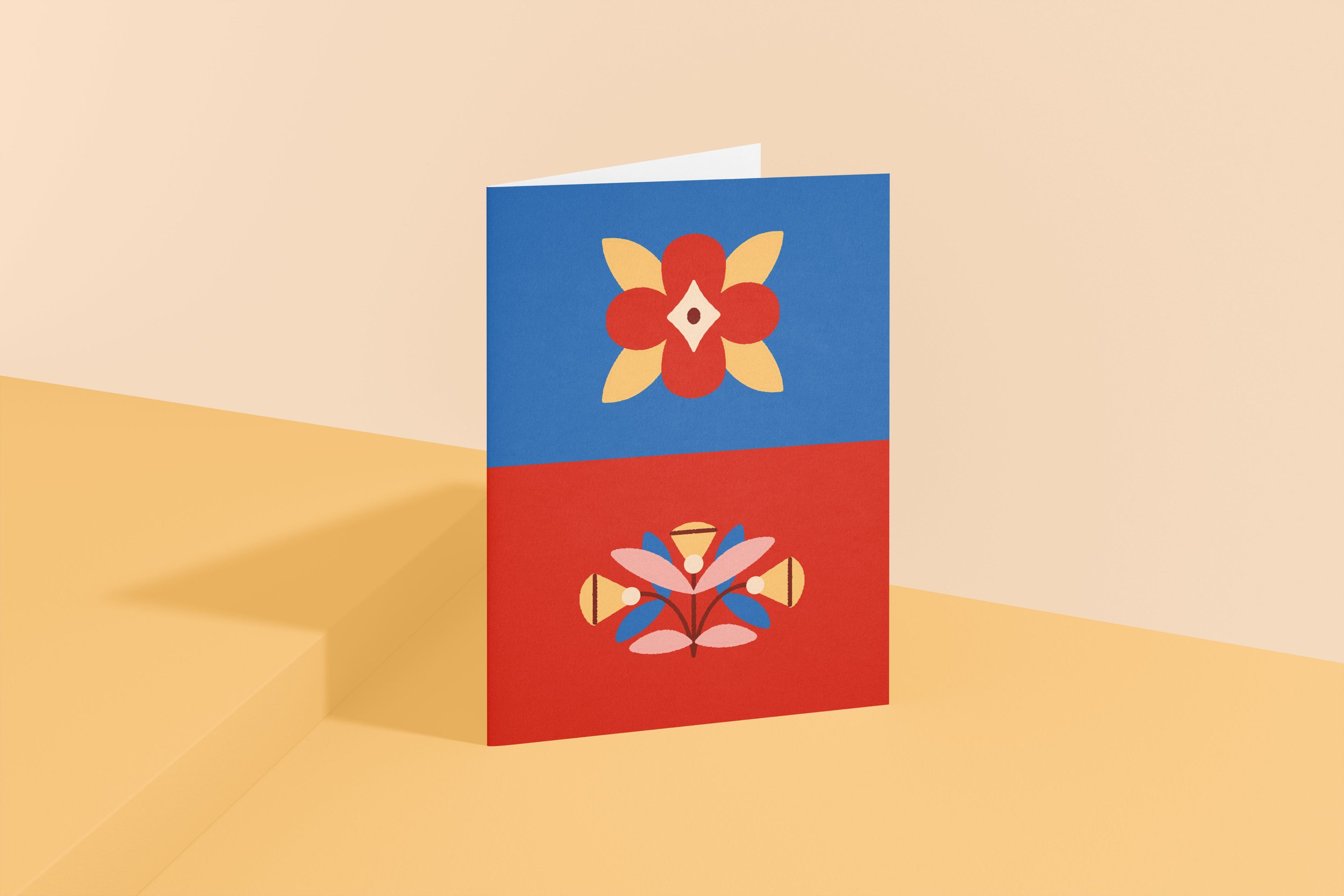 Field Observations Mockup - Greetings Card Folk Flower Botanical Design.jpg