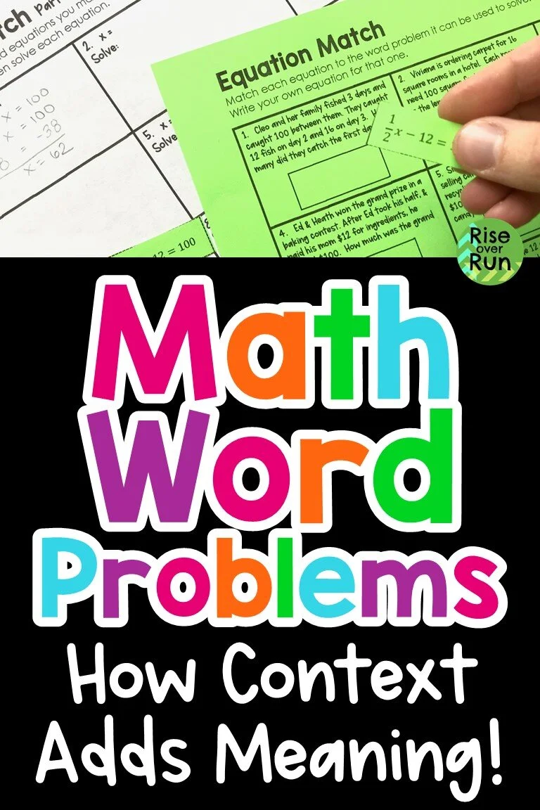 Math Word Problems Can Help Students Make Sense of Math — Rise over Run