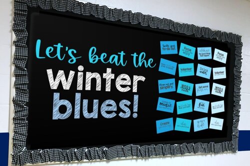 Winter Blue Bulletin Board