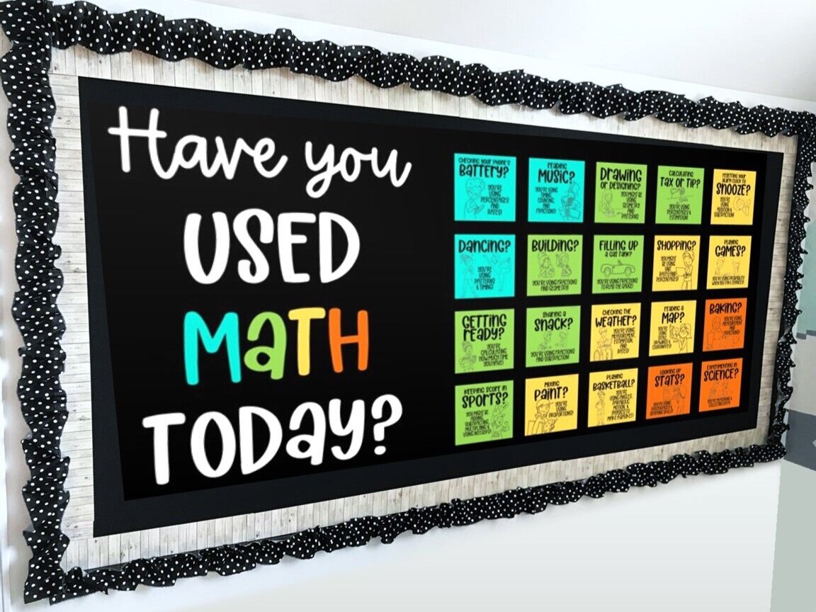 Have you used math today? Bulletin Board