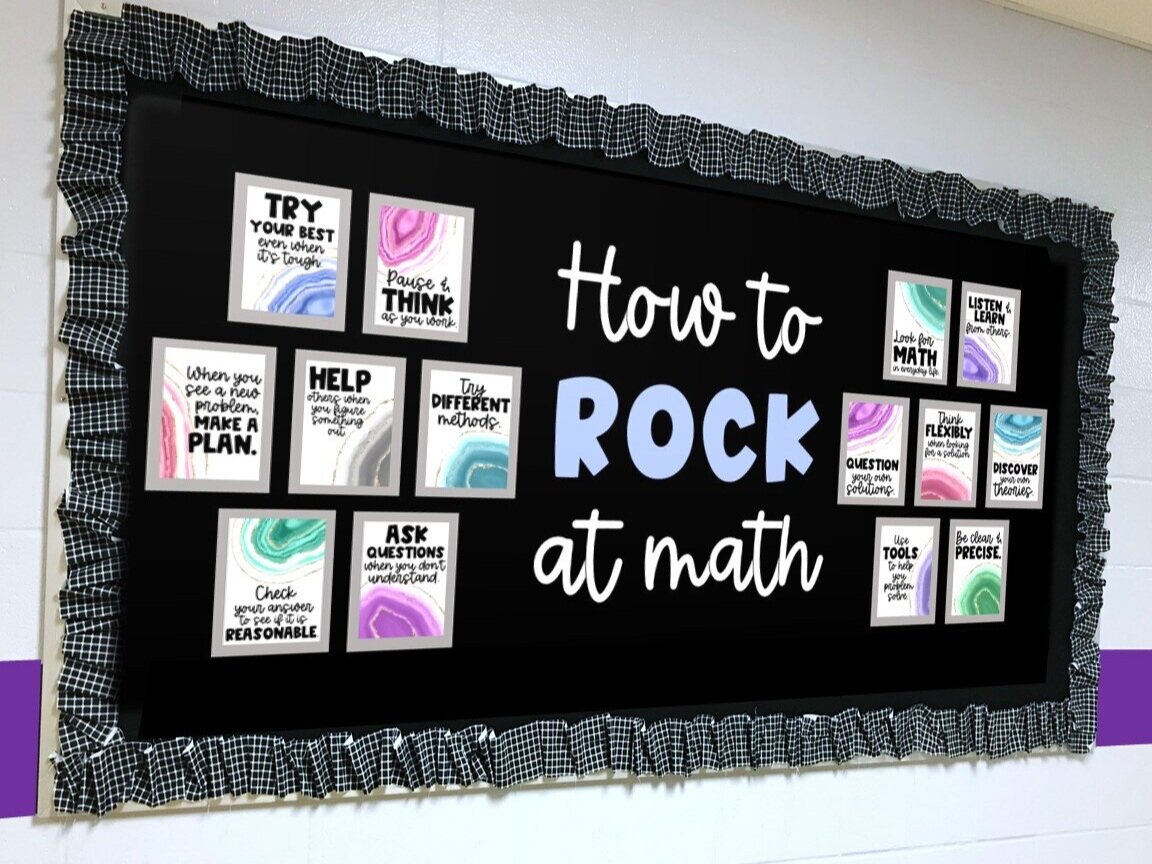 How to Rock at Math Bulletin Board