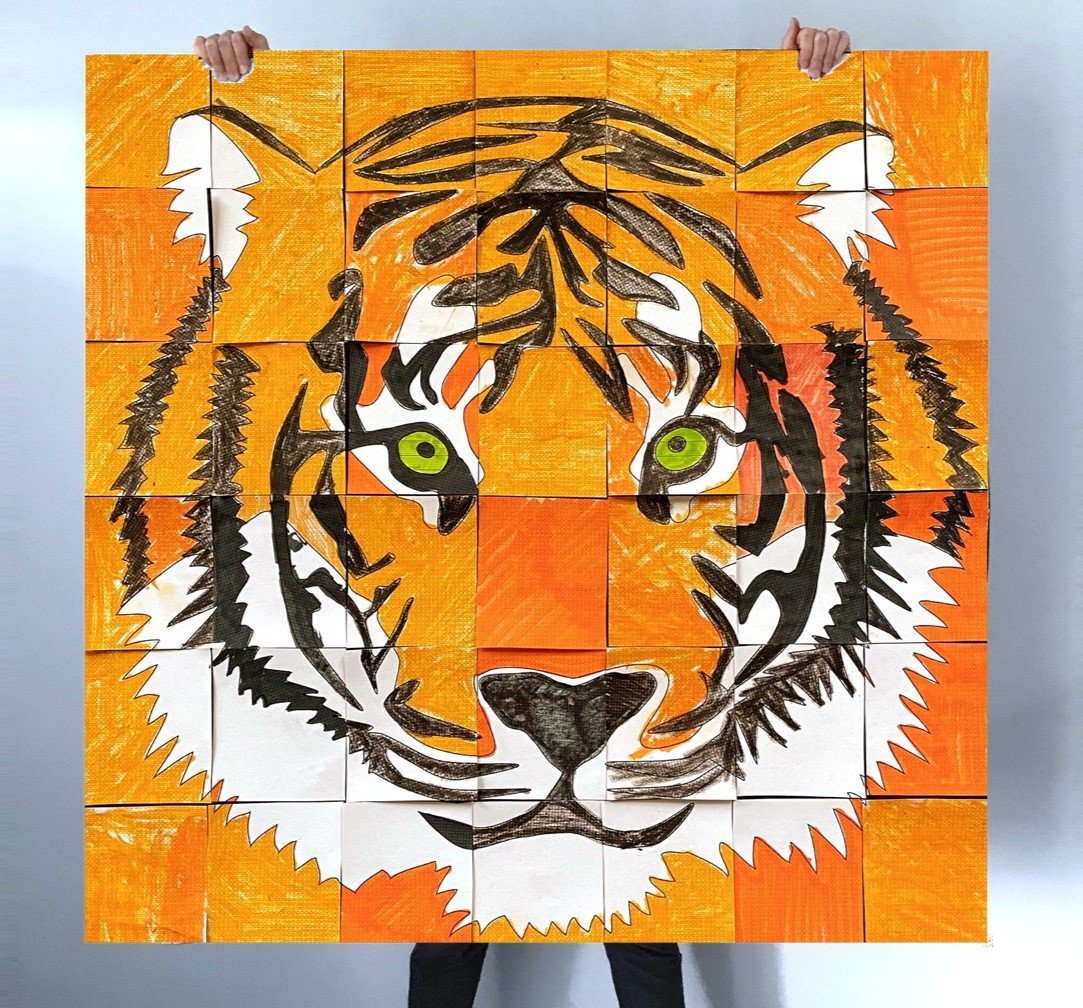 Collaborative Tiger Mural