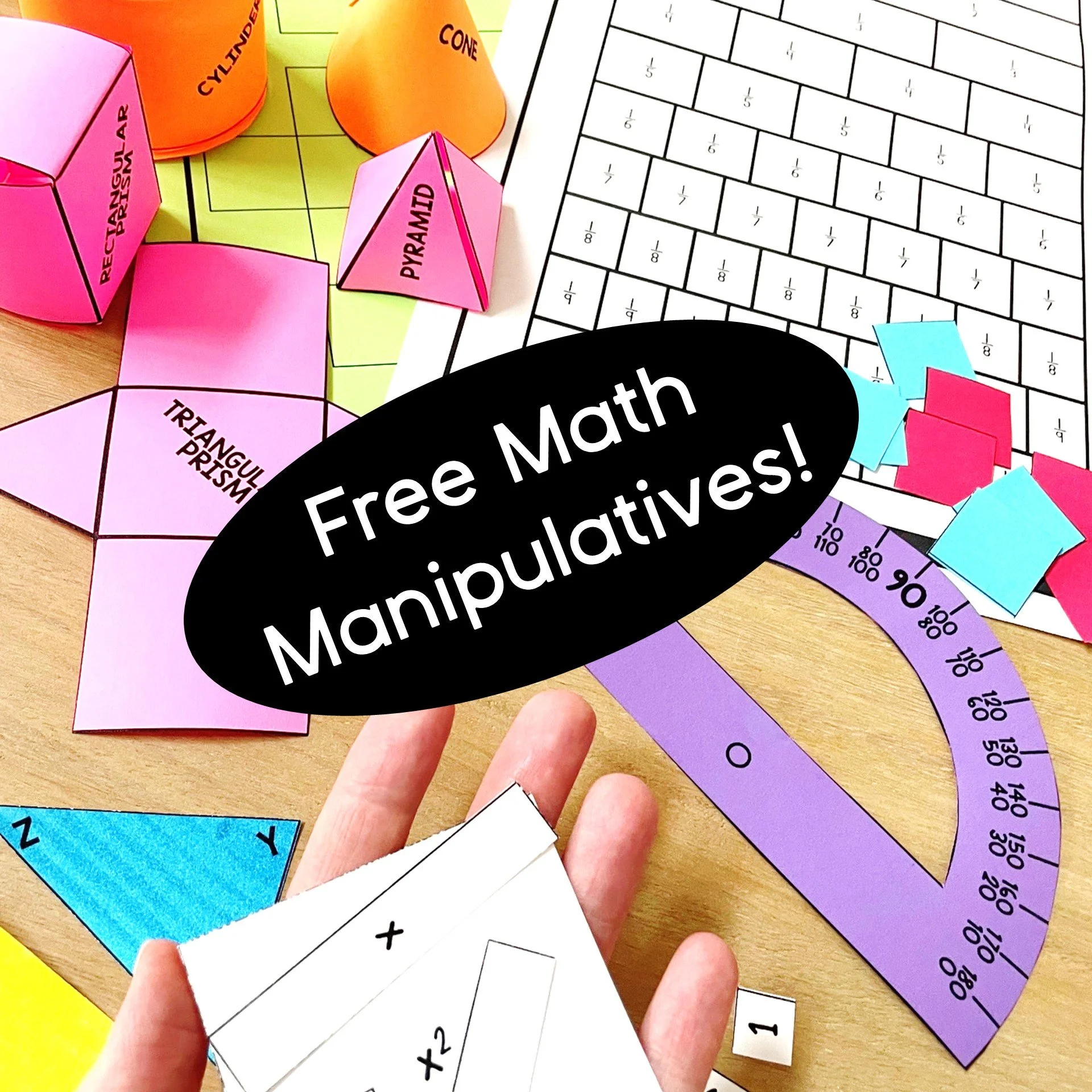 Free printable math manipulatives