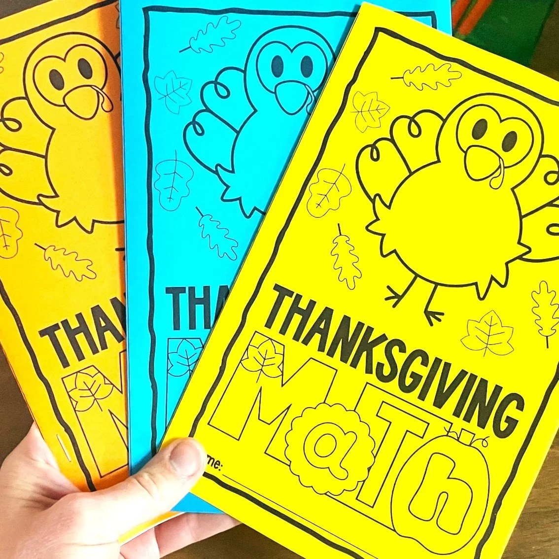 Thanksgiving math activity booklets
