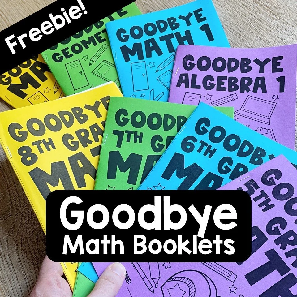 Math booklets for the end of the year by rise over run